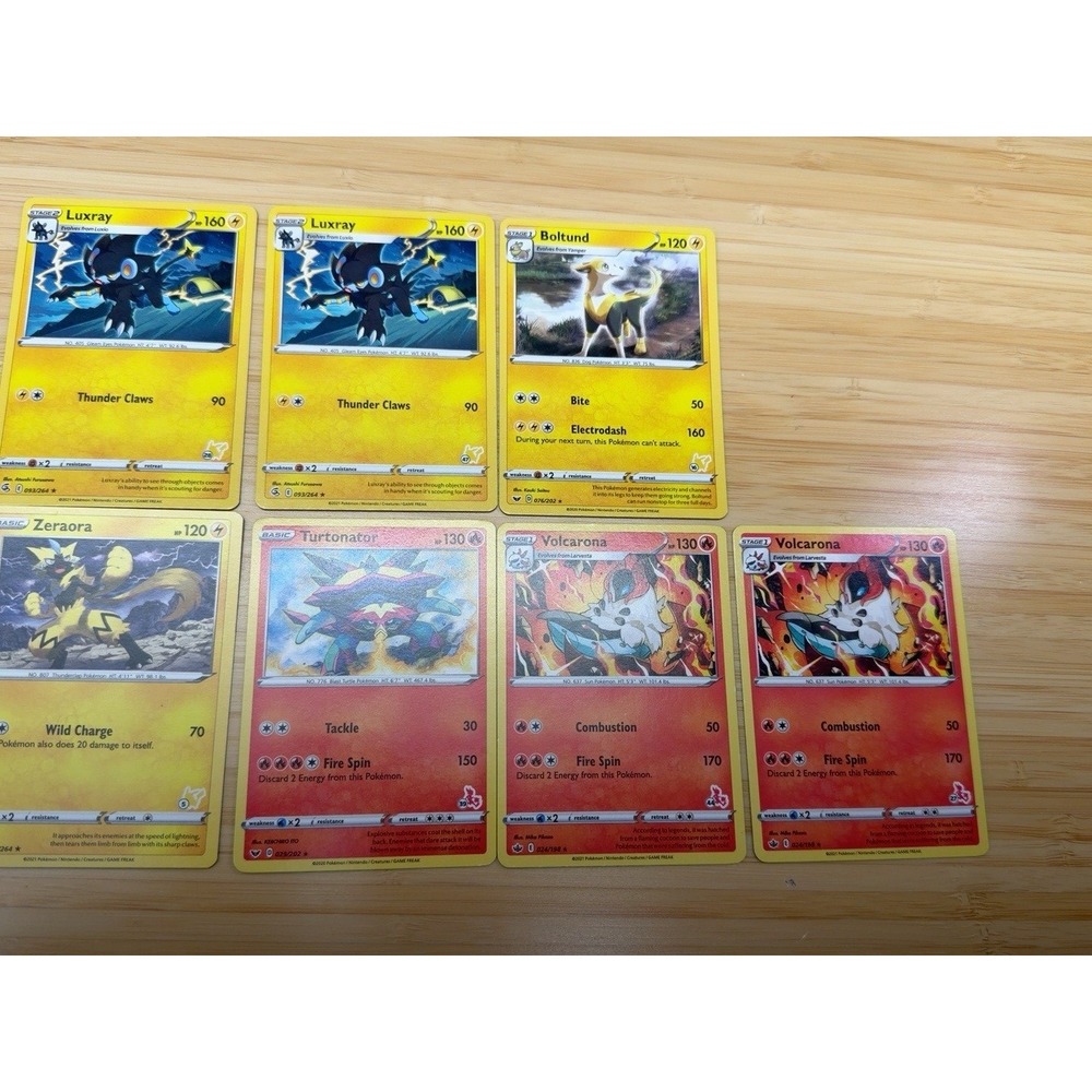 Pokemon TCG Battle Academy Lot 7 Luxray Volcarona Boltund Zeraora Turtonator